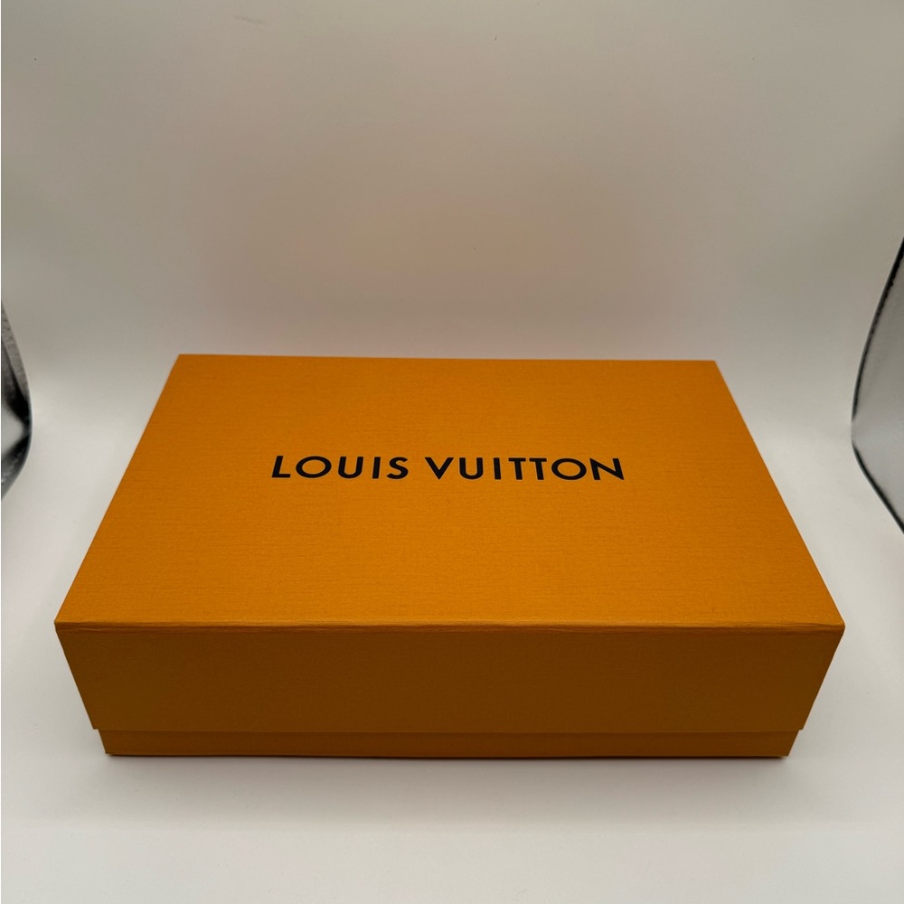 Authentic Louis Vuitton Orange Gift Box with Black Logo